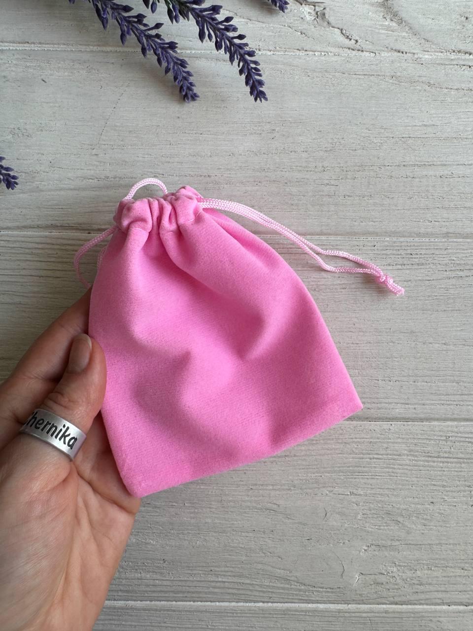 Мішечки велюрові 10*12 см, рожеві 50 шт, фото 1