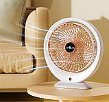 Портативний мінівентилятор білий із підсвіткою і зарядкою через USB, фото 4