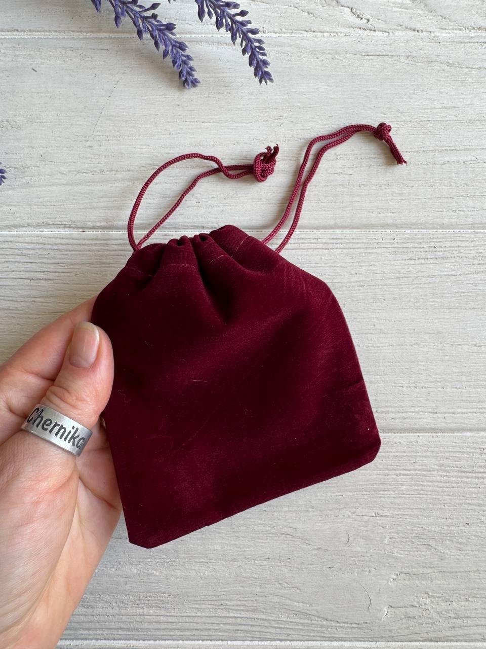 Мішечки велюрові 10*12 см, бордово малинові 50 шт