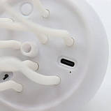 Настільний світильник-нічник Медуза з RGB-підсвіткою і рухомими щупальцями, LED, USB-зарядка Білий, фото 10