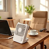 Мінівентилятор AND064 з USB-зарядкою і гачком для підвішування, фото 2
