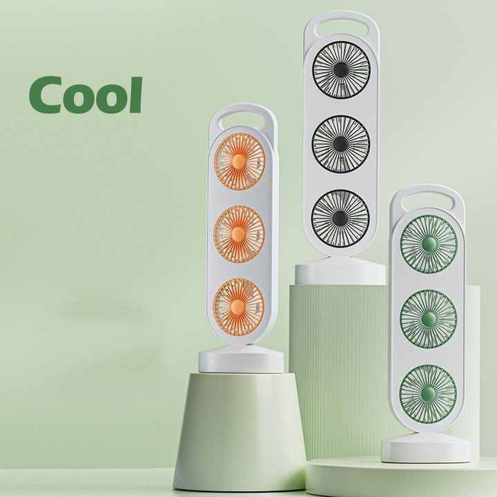 Перезаряджуваний настільний вентилятор LY-856 з USB і регулюванням потужності, фото 1