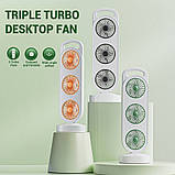 Перезаряджуваний настільний вентилятор LY-856 з USB і регулюванням потужності, фото 7