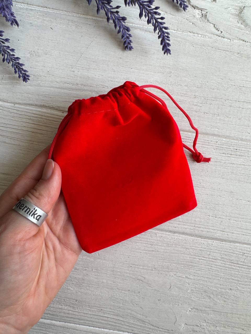 Мішечки велюрові 10*12 см, червоні 50 шт