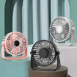 Компактний настільний вентилятор USB AND1261 з тихою роботою й поворотом, фото 2