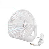Компактний настільний вентилятор USB AND1261 з тихою роботою й поворотом, фото 3