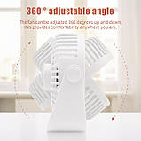 Компактний настільний вентилятор USB AND1261 з тихою роботою й поворотом, фото 4