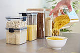 Набір пластикових контейнерів для продуктів, 5 штук, кухонний органайзер FOOD, фото 6