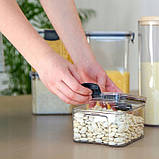 Набір пластикових контейнерів для продуктів, 5 штук, кухонний органайзер FOOD, фото 8