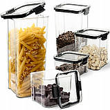 Набір пластикових контейнерів для продуктів, 5 штук, кухонний органайзер FOOD, фото 7