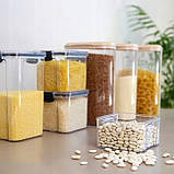 Набір пластикових контейнерів для продуктів, 5 штук, кухонний органайзер FOOD, фото 5