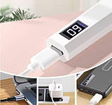 УФ LED-лампа-ліхтарик для сушіння нігтів, акумуляторна, USB, 3 W, з таймером і дисплеєм, фото 7