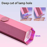УФ LED-лампа-ліхтарик для сушіння нігтів, акумуляторна, USB, 3 W, з таймером і дисплеєм, фото 9