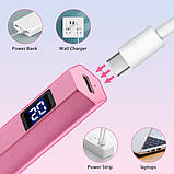 УФ LED-лампа-ліхтарик для сушіння нігтів, акумуляторна, USB, 3 W, з таймером і дисплеєм, фото 10