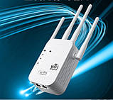 Підсилювач Wi-Fi сигналу 2.4 ГГц 300 Мбіт/с 4 антени режими AP WPS LAN, фото 3