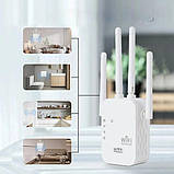 Підсилювач Wi-Fi сигналу 2.4 ГГц 300 Мбіт/с 4 антени режими AP WPS LAN, фото 4