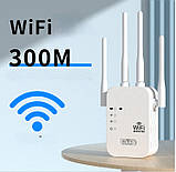 Підсилювач Wi-Fi сигналу 2.4 ГГц 300 Мбіт/с 4 антени режими AP WPS LAN, фото 6