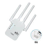 Підсилювач Wi-Fi сигналу 2.4 ГГц 300 Мбіт/с 4 антени режими AP WPS LAN, фото 8