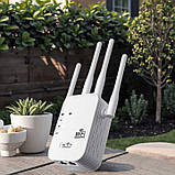 Підсилювач Wi-Fi сигналу 2.4 ГГц 300 Мбіт/с 4 антени режими AP WPS LAN, фото 5