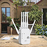 Дводіапазонний Wi-Fi репітер 2.4 5 ГГц 1200 Мбіт/с 6 антен RJ45 режим AP, фото 8