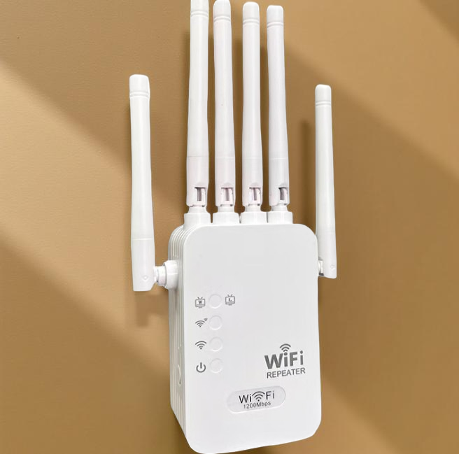 Дводіапазонний Wi-Fi репітер 2.4 5 ГГц 1200 Мбіт/с 6 антен RJ45 режим AP, фото 1