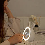 Дитячий LED-годинник Зайчик із підсвічуванням будильником і сенсором температури на акумуляторі USB, фото 9