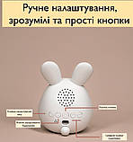 Дитячий LED-годинник Зайчик із підсвічуванням будильником і сенсором температури на акумуляторі USB, фото 10