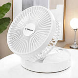Портативний акумуляторний вентилятор E-Dream USB 7200 мА·год телескопічний 4 режими білий, фото 8