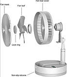 Портативний акумуляторний вентилятор E-Dream USB 7200 мА·год телескопічний 4 режими білий, фото 9