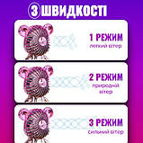 Дитячий мінівентилятор у формі ведмедя USB портативний безшумний 2в1 акумуляторний, фото 9