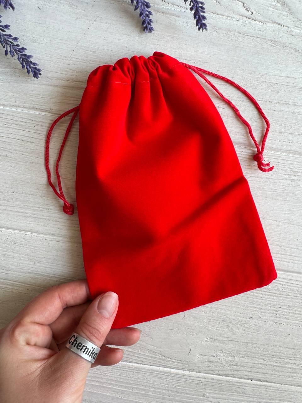 Мішечки велюрові 13*18 см, червоні 50 шт