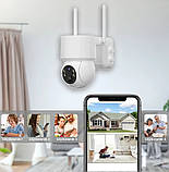 Wi-Fi PTZ камера відеоспостереження 4 МП акумулятор 7800 мА·год сонячна панель DUREVIN, фото 4