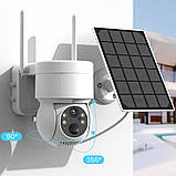 Wi-Fi PTZ камера відеоспостереження 4 МП акумулятор 7800 мА·год сонячна панель DUREVIN, фото 6