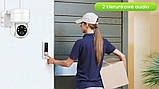 Wi-Fi PTZ камера відеоспостереження 4 МП акумулятор 7800 мА·год сонячна панель DUREVIN, фото 7