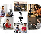 Набір блогера 4 в 1 AY-49 штатив мікрофон LED-підсвітка тримач телефона Bluetooth пульт, фото 10