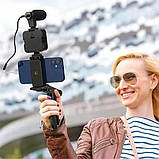 Набір блогера 4 в 1 AY-49 штатив мікрофон LED-підсвітка тримач телефона Bluetooth пульт, фото 7