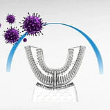 Ультразвукова зубна щітка електрична MAG-625 U-подібна силікон 4 режими таймер 360° чищення, фото 7