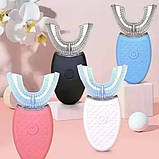 Ультразвукова зубна щітка електрична MAG-625 U-подібна силікон 4 режими таймер 360° чищення, фото 8