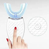 Ультразвукова зубна щітка електрична MAG-625 U-подібна силікон 4 режими таймер 360° чищення, фото 2