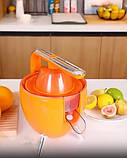 Соковичавниця електрична для цитрусів MAG-734 300 Вт цитрус-прес притискна кришка 2 насадки, фото 3