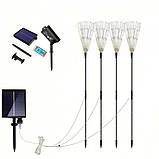 Садовий світильник сонячна батарея з пультом 200 LED вуличний декоративний ліхтар 105 см 2 шт, фото 4