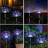 Садовий світильник сонячна батарея з пультом 200 LED вуличний декоративний ліхтар 105 см 2 шт, фото 6