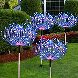 Садовий світильник сонячна батарея з пультом 200 LED вуличний декоративний ліхтар 105 см 2 шт, фото 7