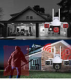 Вуличне відеоспостереження камера 4G Wi-Fi LAN 3 лінзи 2+2+2 МП нічне бачення, фото 2