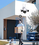 Вуличне відеоспостереження камера 4G Wi-Fi LAN 3 лінзи 2+2+2 МП нічне бачення, фото 7