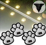 Набір вуличних ліхтарів Лапки сонячна батарея 4 шт. тепле біле світло IP44 сад доріжки, фото 9