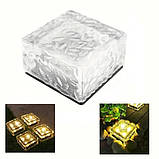 Світильник садовий Крижаний Куб RGB сонячна батарея авто увімкнення 4 кольори LED-шліа клумба, фото 7