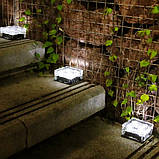 Світильник садовий Крижаний Куб RGB сонячна батарея авто увімкнення 4 кольори LED-шліа клумба, фото 3