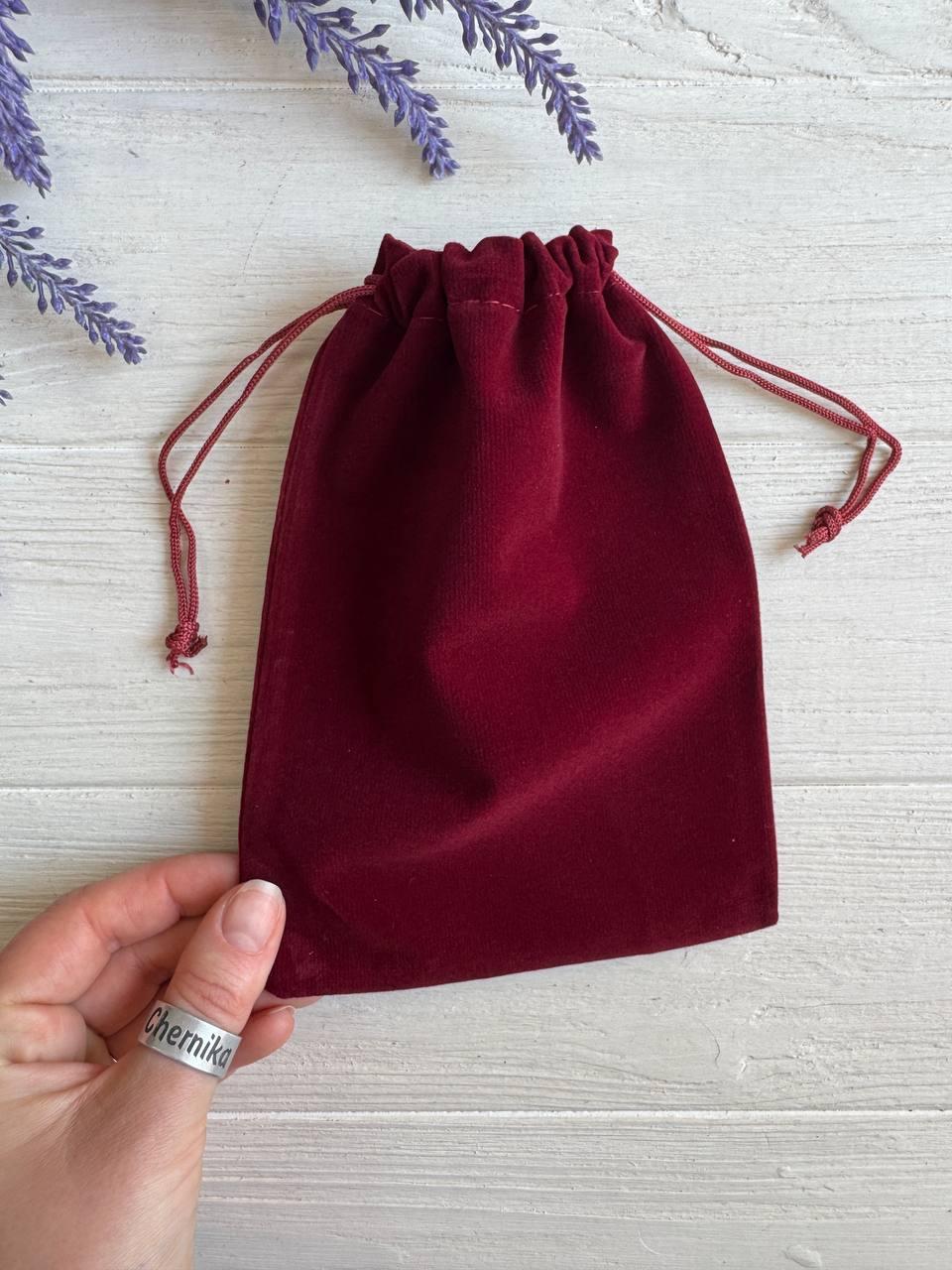 Мішечки велюрові 13*18 см, бордово малинові  50 шт