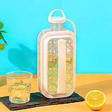 Силіконова форма для льоду ICE CUBE TRAY 2 в 1 на 17 кульок герметична пляшка охолодження напоїв, фото 5